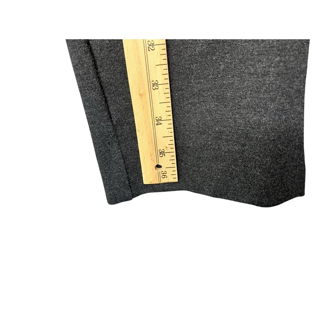 Chicos Juliet Ponte Knit Pull-On Pants Sz 0 (US 4) Dark Gray Minimalist Classic